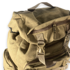 Рюкзак тактичний 50 л, одне відділення на стяжці, додаткові кишені, розмір: 70*35*20 см, койот - изображение 3
