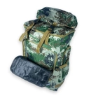Тактичний рюкзак 50 л, одно відділення на блискавці, додаткові кишені, розмір: 70*35*20 см, зелений піксель - зображення 5