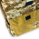 Тактичний рюкзак 20 л, два відділення, два фронтальні кармани, розмір: 45*30*15 см, коричневий піксель - зображення 4