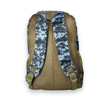 Тактичний рюкзак 20 л, два відділення, дві фронтальні кишені, розмір: 45*30*15 см, темно-сірий піксель - изображение 6