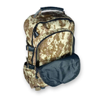 Тактичний рюкзак, 40 л, два відділи, дві фронтальні кишені, розмір: 50*40*20 см, коричневий піксель - изображение 3