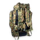 Туристичний, тактичний рюкзак, 90 л, 1 відділ, 2 фронтальні кишені, розмір: 85*40*25 см, коричневий піксель - изображение 7