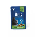 Вологий корм Brit premium для стерилізованих котів з куркою 100 г