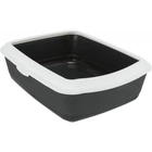 Туалет Trixie Classic для котів з рамкою сірий/білий пластиковий 37х15х47 см (4011905401843)