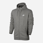 Толстовка на блискавці чоловіча Nike M Nsw Hoodie Fz Ft Club 804391-063 XS Сіра (886548366903)