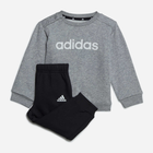 Дитячий спортивний костюм (світшот + штани) для хлопчика Adidas I Lin Fl Jog HR5882 98 Сірий/Чорний (4066748142163) - зображення 1