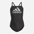 Dziecięcy strój kąpielowy jednoczęściowy na basen dla dziewczynki Adidas Big Logo Suit HS2213 128 cm Czarny (4066752817859) - obraz 1
