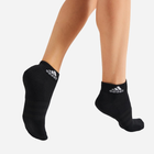 Набір чоловічих шкарпеток коротких бавовняних Adidas Cushioned Sportswear Ankle 3P IC1277 40-42 3 пари Чорний (4066746286708) - зображення 2
