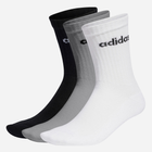 Набір чоловічих шкарпеток високих бавовняних Adidas C LIN CREW 3P IC1302 46-48 3 пари Сірий/Білий/Чорний (4066746467275) - зображення 1