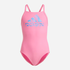 Дитячий суцільний купальник для дівчинки adidas Big Logo Suit IA5416 128 см Рожевий (4066761010180)