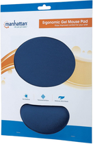 Килимок для миші Manhattan Ergonomic Gel Mouse Pad Blue (0766623427203) - зображення 3