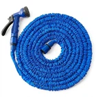 Садовый шланг растягивающийся 45 метров для полива с распылителем Magic hose синий
