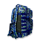 Тактично-туристичний рюкзак 16072 два відділи, 2 фронтальні кишені внутрішня органайзер 45*25*20 см синій - изображение 4