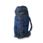 Тактичний, туристичний рюкзак T04 одне відділення фронтальні кишені, бокові кишені, розмір: 80*45*25см синій - изображение 6