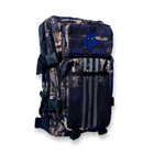 Тактичний, штурмовий рюкзак 16073 два відділи, 2 фронтальні кишені 25л, розмір 43*23*17 см коричнево-синій - изображение 2