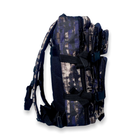 Тактичний, штурмовий рюкзак 16073 два відділи, 2 фронтальні кишені 25л, розмір 43*23*17 см коричнево-синій - изображение 3