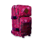 Тактично-туристичний рюкзак 16072 два відділи, 2 фронтальні кишені внутрішня органайзер 45*25*20 см рожевий - изображение 2