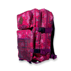 Тактично-туристичний рюкзак 16072 два відділи, 2 фронтальні кишені внутрішня органайзер 45*25*20 см рожевий - изображение 7