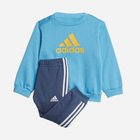 Komplet sportowy (bluza + spodnie) chłopięcy Adidas I BOS LOGO JOG IS2519 98 cm Błękitny/Granatowy (4067887402217) - obraz 1