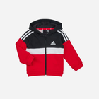 Дитячий теплий спортивний костюм (толстовка + штани) для хлопчика Adidas I 3S TIB FL TS IJ6324 92 см Червоний/Чорний (4066762696789) - зображення 2