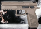Пистолет пневматический ASG CZ P-09 Blowback FDE (Pellet кал. 4.5 мм) - изображение 1