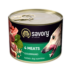 Влажный корм для собак Savory Dog Gourmand 4 вида мяса