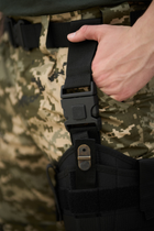 Кобура на ногу военная на ремешках с регуляцией с фиксатором для пистолета Черный (Intr-1372514016-5) - изображение 2