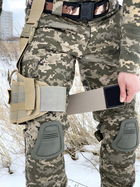 Кобура на ногу військова на ремінцях з регуляцією з фіксатором для пістолета Камуфляж пісочний (Intr-1372514016-5) - зображення 5