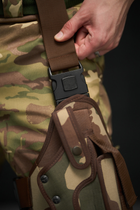 Кобура на ногу військова на ремінцях з регуляцією з фіксатором для пістолета Мультикам (Intr-1372514016-5) - зображення 4