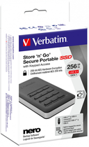 SSD диск Verbatim Store ‘n’ Go Portable 256GB USB 3.0 Type-C Black - зображення 7