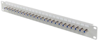 Патч-панель Lanberg 24 порти 1U 19" Socket Type F Barrel Silver (PPRF-R624-S)