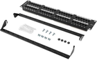 Patch panel Lanberg 48 port 2U 19" kat.6 Black (PPU6-2048-B)