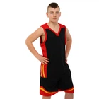Форма баскетбольная детская Zelart L044 размер M рост 150-160 см Black-Red