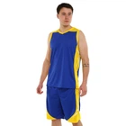 Форма баскетбольная Zelart L046 размер 3XL рост 175-180 см Blue-Yellow