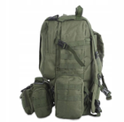 Рюкзак тактический на 50л с подсумками цвет олива - изображение 4