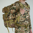 Тактический штурмовой рюкзак 45л мультикам четыре отдела - изображение 3