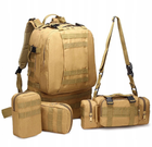 Рюкзак тактический на 50л цвет койот с подсумками - изображение 5