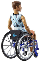 Lalka Barbie Ken Doll With Wheelchair & Ramp, Barbie Fashionistas, Brunette (HJT59) - obraz 3