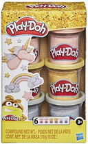 Zestaw do lepienia Play-Doh Gold Collection Metallics Compound 6 szt (5010993726943) - obraz 1