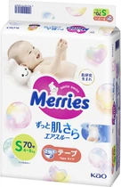 Подгузники Merries для детей S 4-8 кг 70 шт (4901301418982)