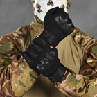 Сенсорные перчатки с резиновыми защитными накладками черные размер XL - изображение 3
