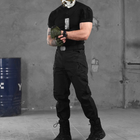 Крепкий мужской Костюм TG-OSPREY-S Убакс с короткими рукавами + Брюки / Полевая Форма черная размер 3XL - изображение 3
