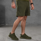 Мужские трикотажные шорты с принтом рун олива размер S - изображение 3