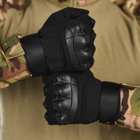 Сенсорные перчатки с резиновыми защитными накладками черные размер L - изображение 4
