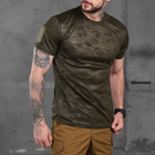 Потоотводящая мужская футболка Coolmax с липучкой для шеврона мультикам олива размер 3XL - изображение 3
