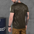 Потоотводящая мужская футболка Coolmax с липучкой для шеврона мультикам олива размер 3XL - изображение 4