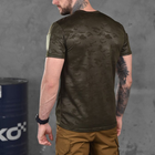 Потоотводящая мужская футболка Coolmax с липучкой для шеврона мультикам олива размер S - изображение 4