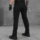 Мужские стрейчевые штаны 7.62 tactical рип-стоп черные размер 2XL - изображение 3