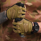 Беспалые нейлоновые перчатки Mechanix M-Pact Gloves с резиновыми накладками койот размер 2XL - изображение 4