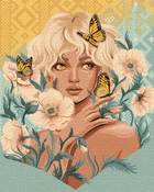 Картина по номерам Идейка Девушка с бабочками ©pollypop92, 40 х 50 см (KHO2542) (Без коробки)